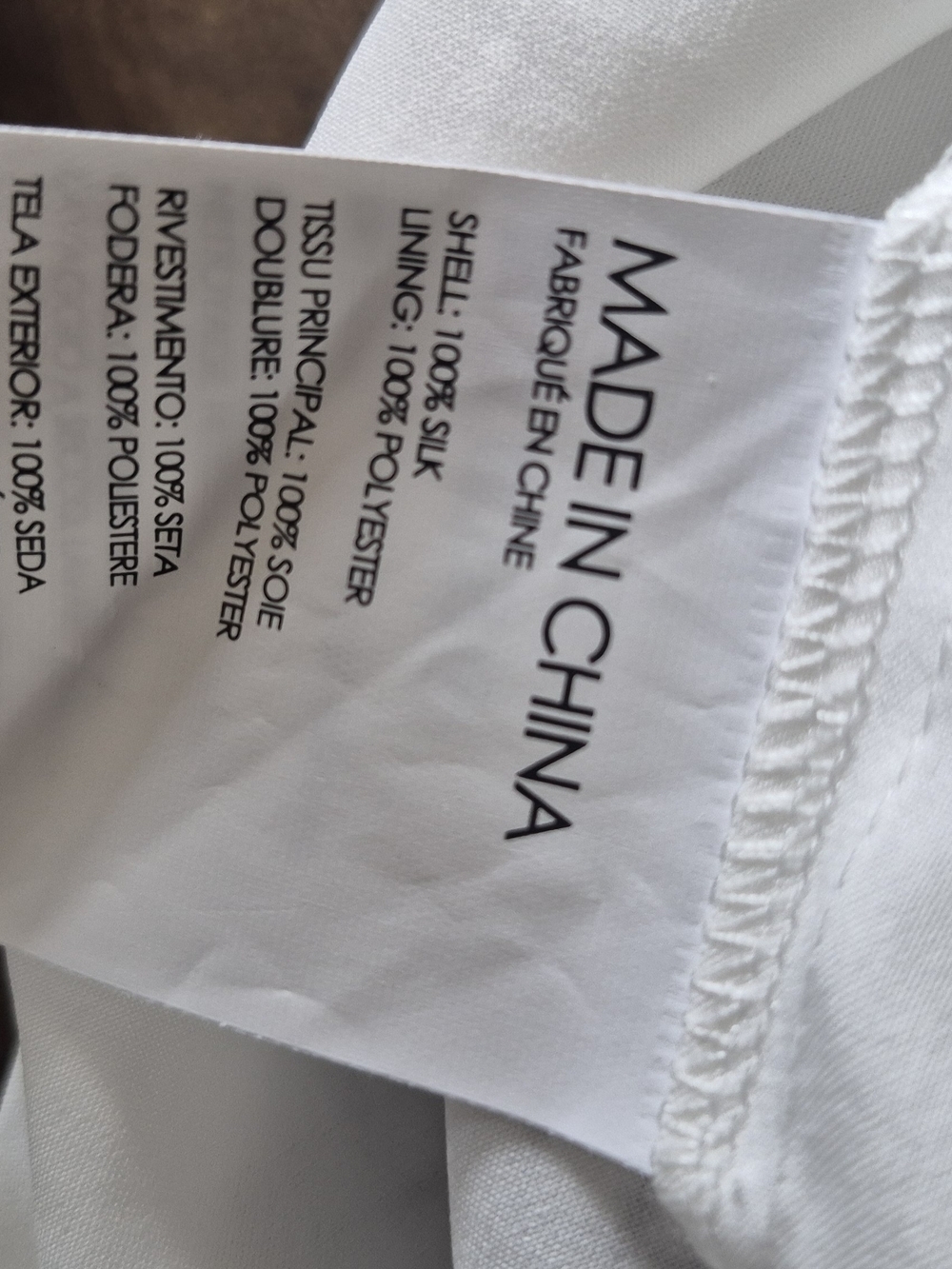 Club Monaco 100% Silk Grid Print Ruffle Dress White Black Long Sleeve Mini XXS - Picture 8 of 8